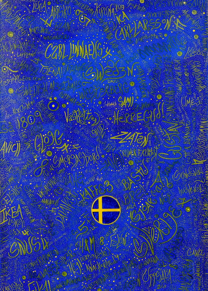 Swedish Cultural Constellation by Lorenzo A Roe — canvas wall art