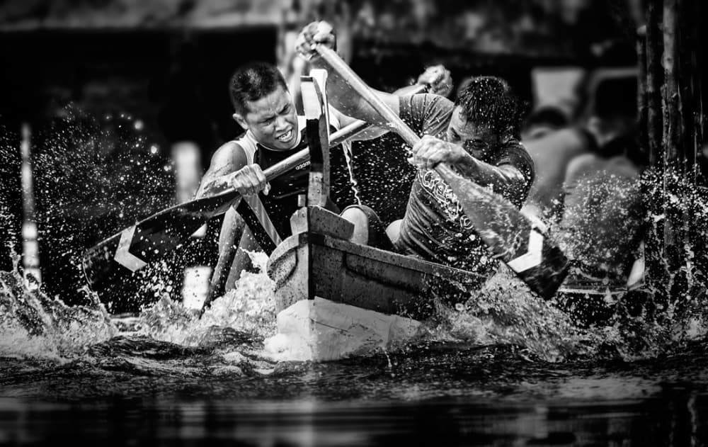 Intense Boat Race by Rooswandy Juniawan — canvas wall art