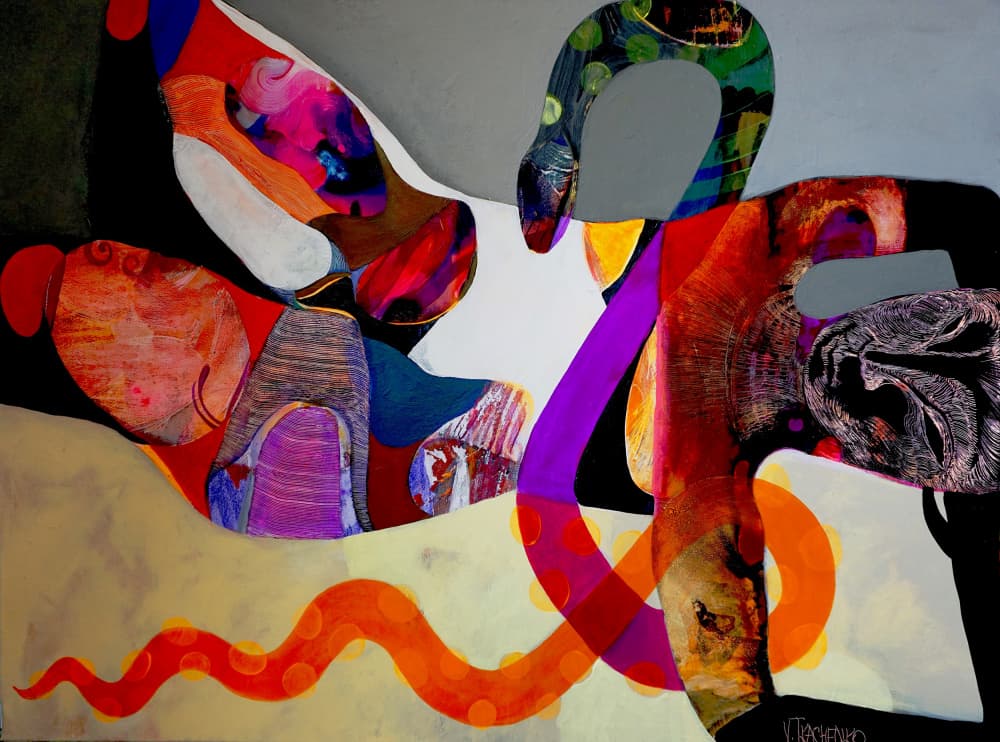 Colorful Abstract Flow by Victor Tkachenko — canvas wall art