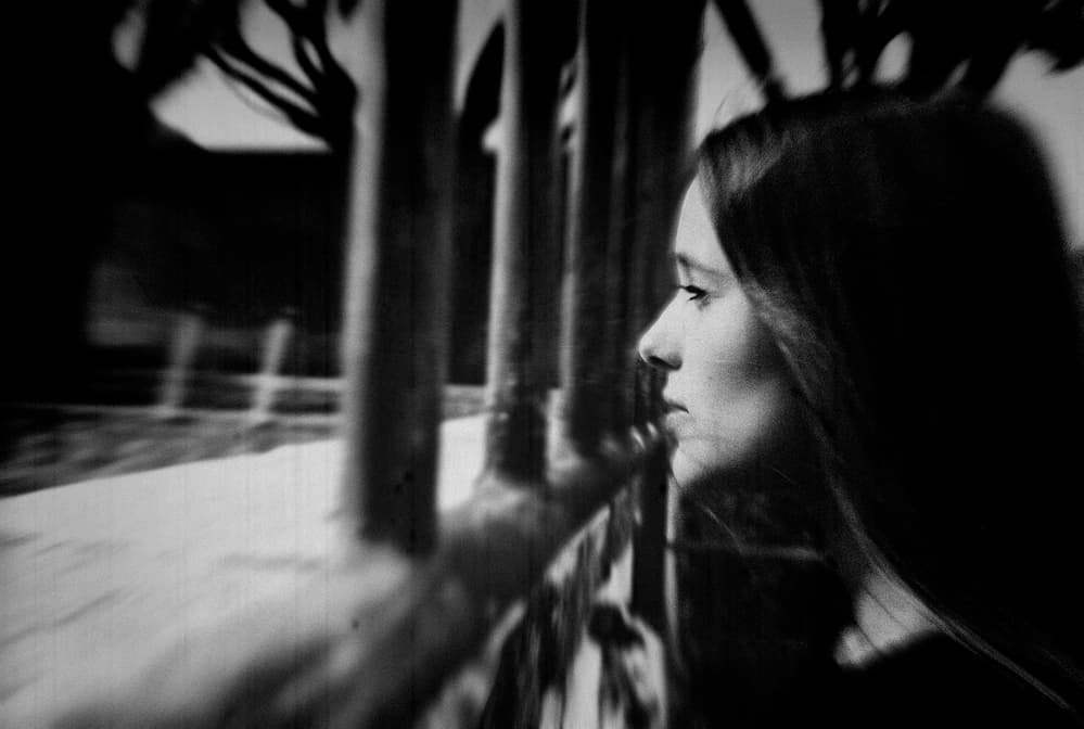 Pensive Train Journey by Milena Seita — canvas wall art