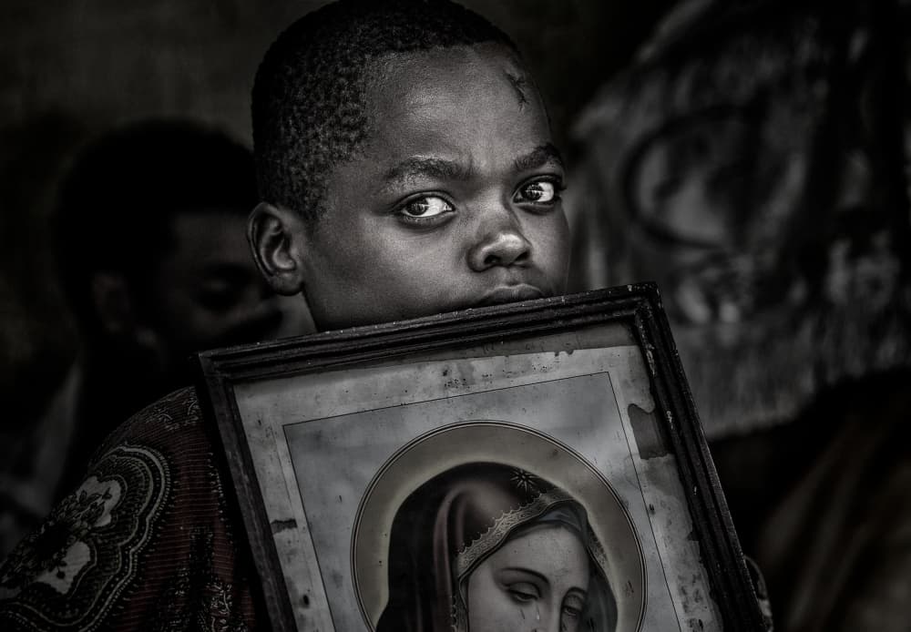 Solemn Child Sacred Icon by Joxe Inazio Kuesta Garmendia — canvas wall art