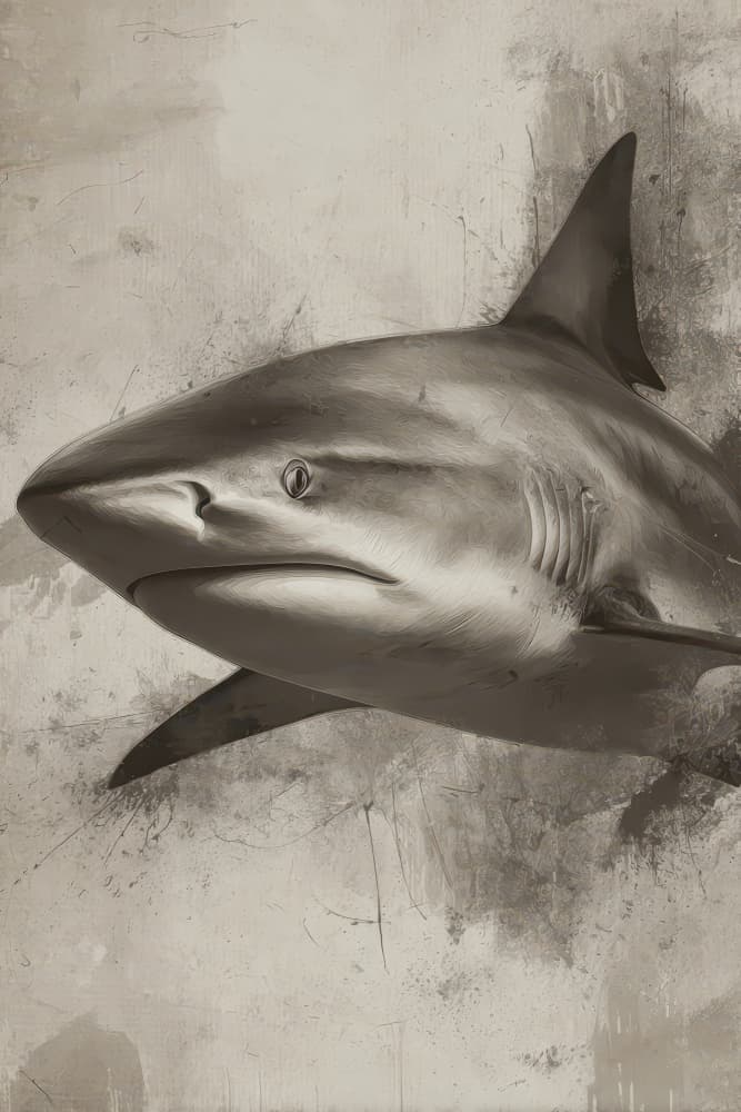 Majestic Ocean Shark by Rafal Kulik — canvas wall art