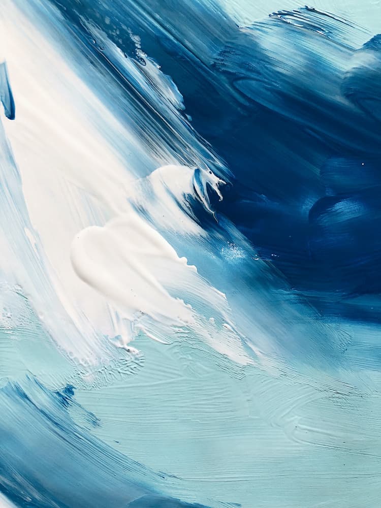 Abstract Blue Motion by Ejaaz Haniff — canvas wall art