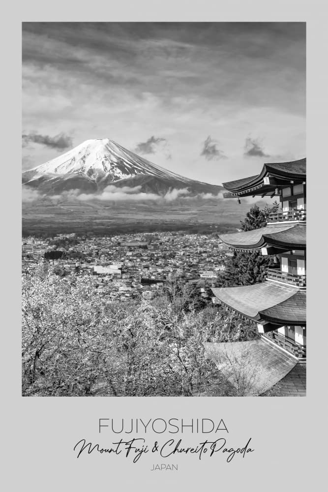 Mount Fuji Chureito Pagoda by Melanie Viola — canvas wall art