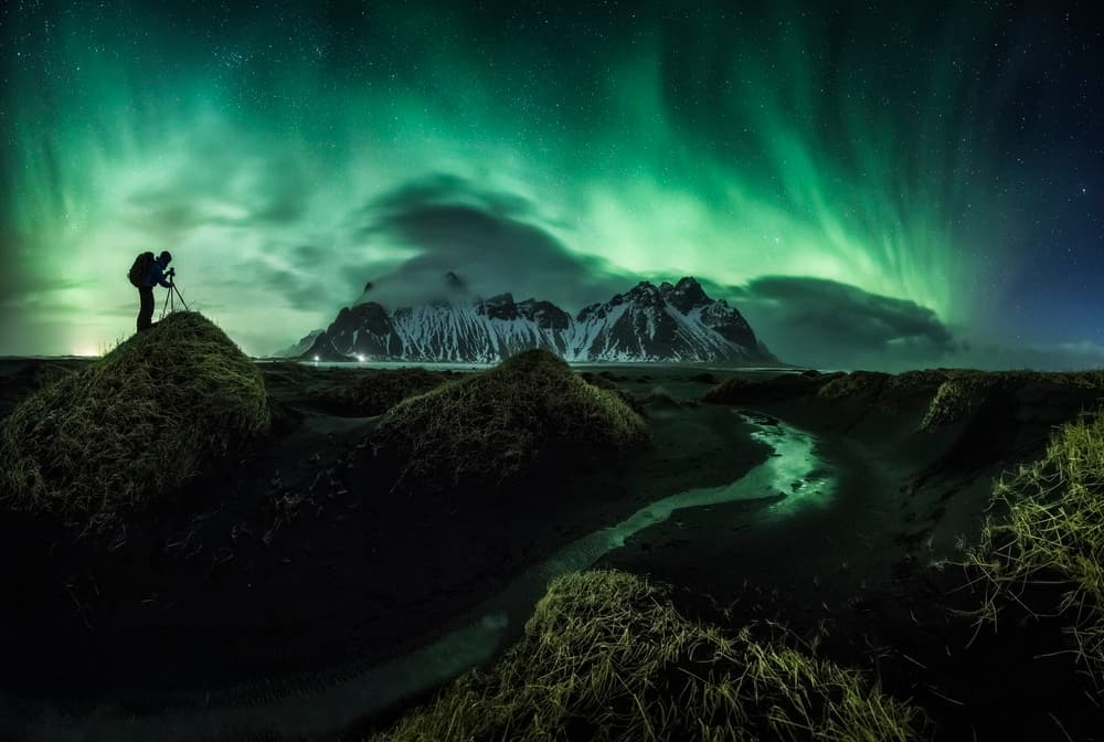 Green Aurora Iceland by Dr. Nicholas Roemmelt — canvas wall art