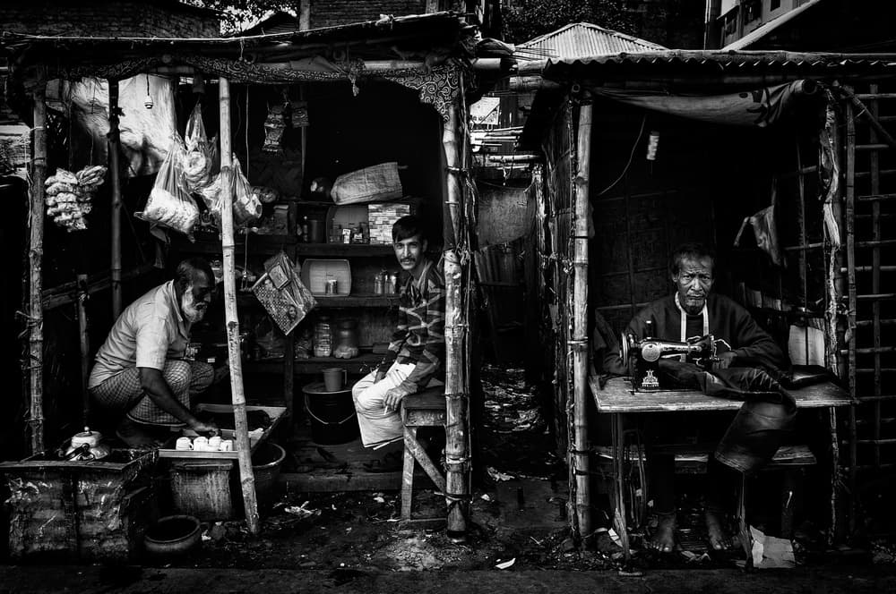 Indian Street Stalls by Joxe Inazio Kuesta Garmendia — canvas wall art