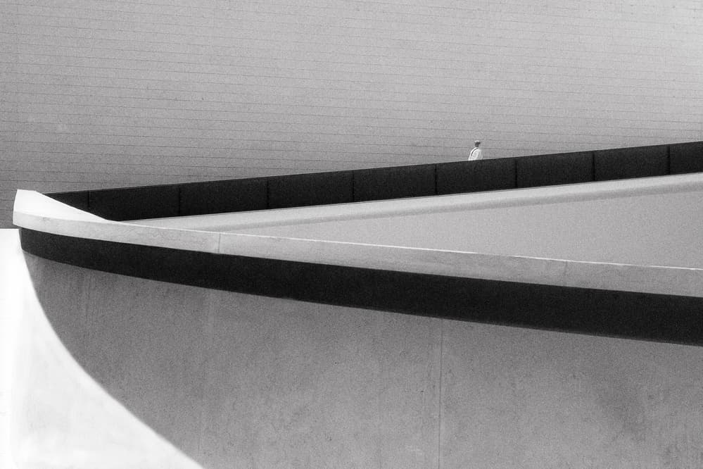 Lone Figure Geometric View by Olavo Azevedo — canvas wall art
