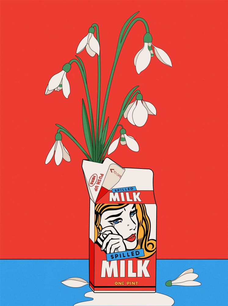 Spilled Milk Pop Art by Retrodrome — canvas wall art