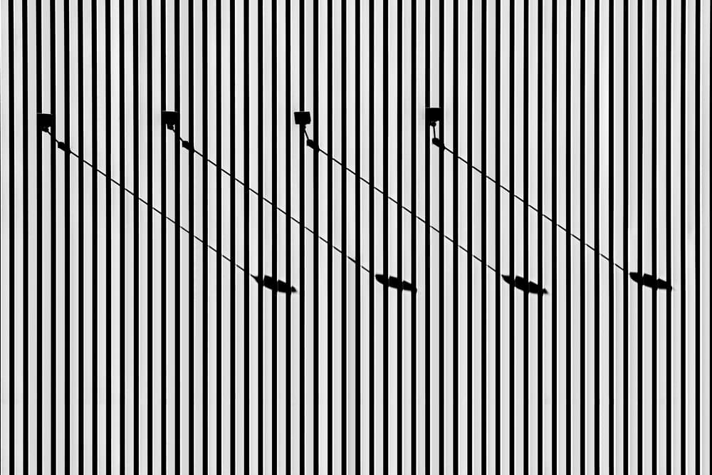 Falling Shadows Abstract by Jan Niezen — canvas wall art