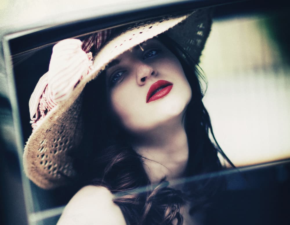 Mysterious Woman With Hat by Paul — canvas wall art