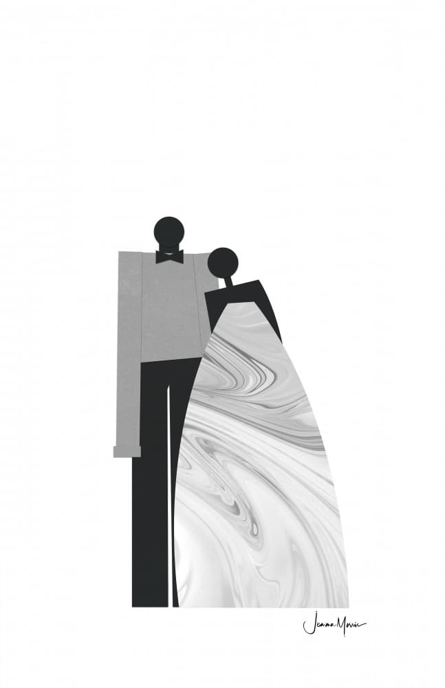 Elegant Wedding Couple by Jemma Morris — canvas wall art