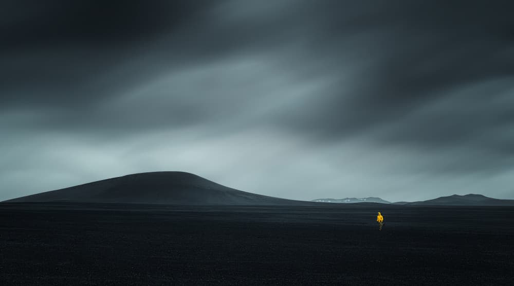 Yellow Wanderer Vast Land by Aidong Ning — canvas wall art
