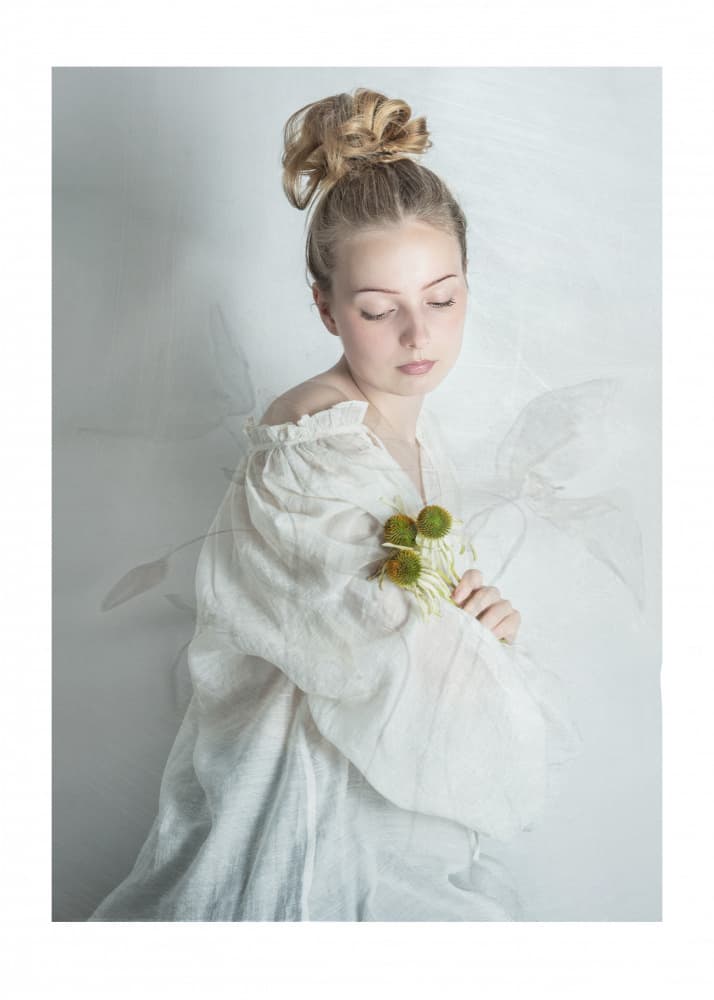 Serene Dreaming Girl by Joanna Ras — canvas wall art