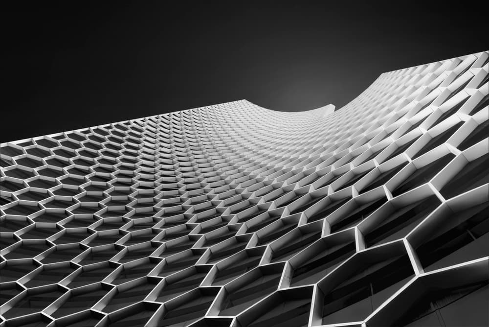 Modern Hexagon Facade by Ahmed Thabet — canvas wall art