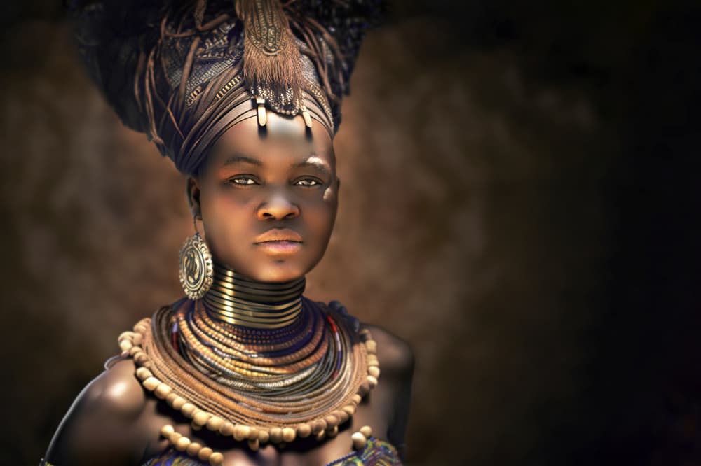 Regal African Woman by Marcel Egger — canvas wall art