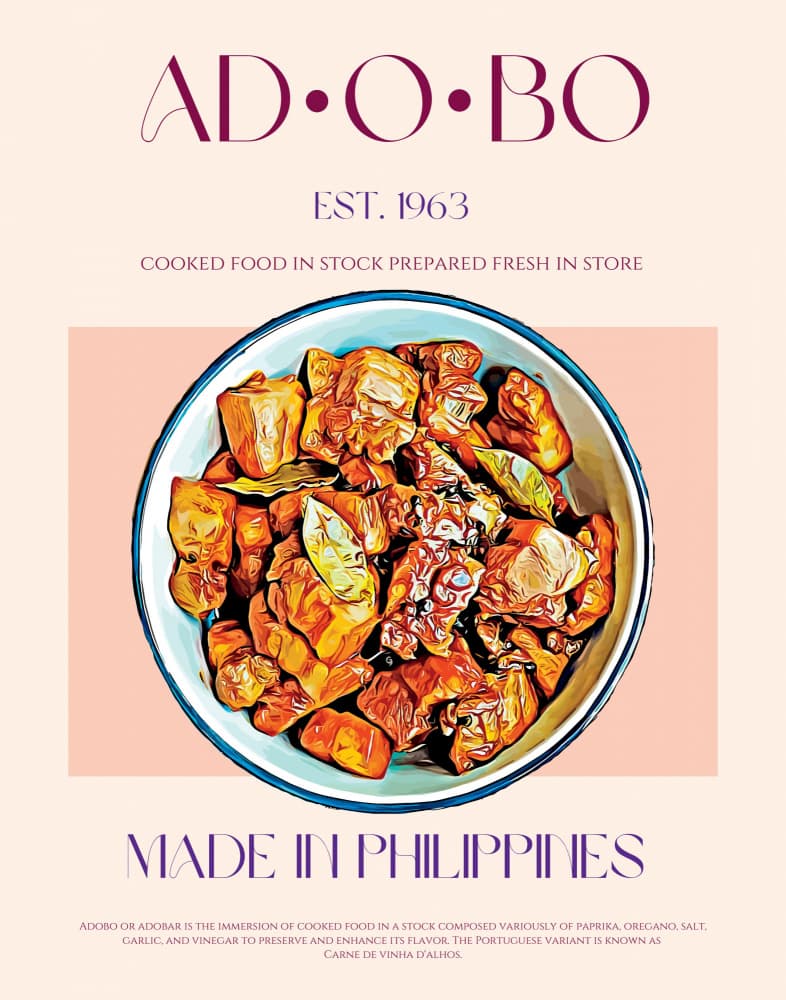 Filipino Adobo Dish by Nazma Khokhar — canvas wall art