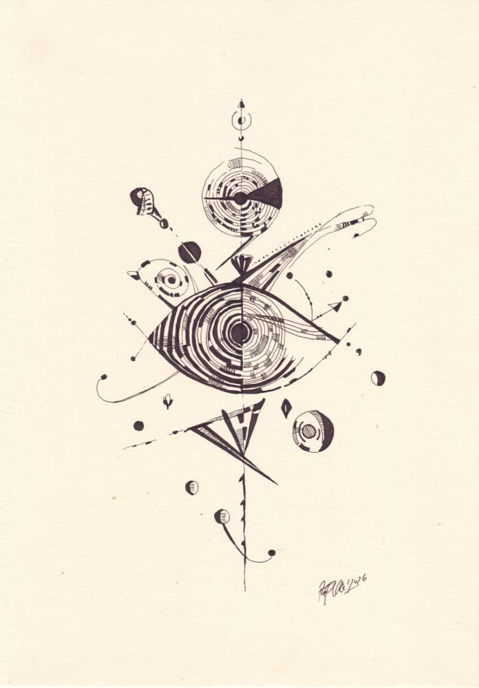 Mystic Geometric Eye by Rafal Kulik — canvas wall art