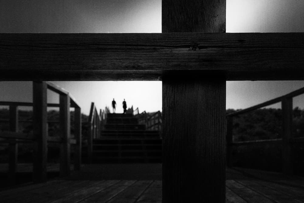 Wooden Stairway Journey by Laura Mexia — canvas wall art