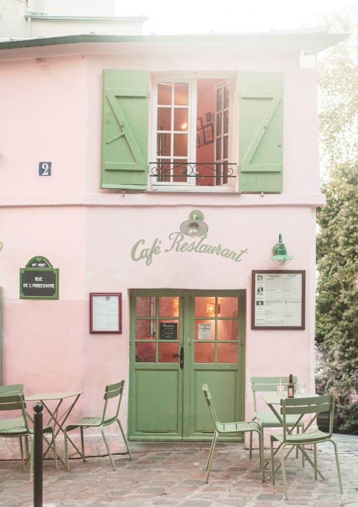 Quaint Parisian Cafe by Talitha McQueen — canvas wall art