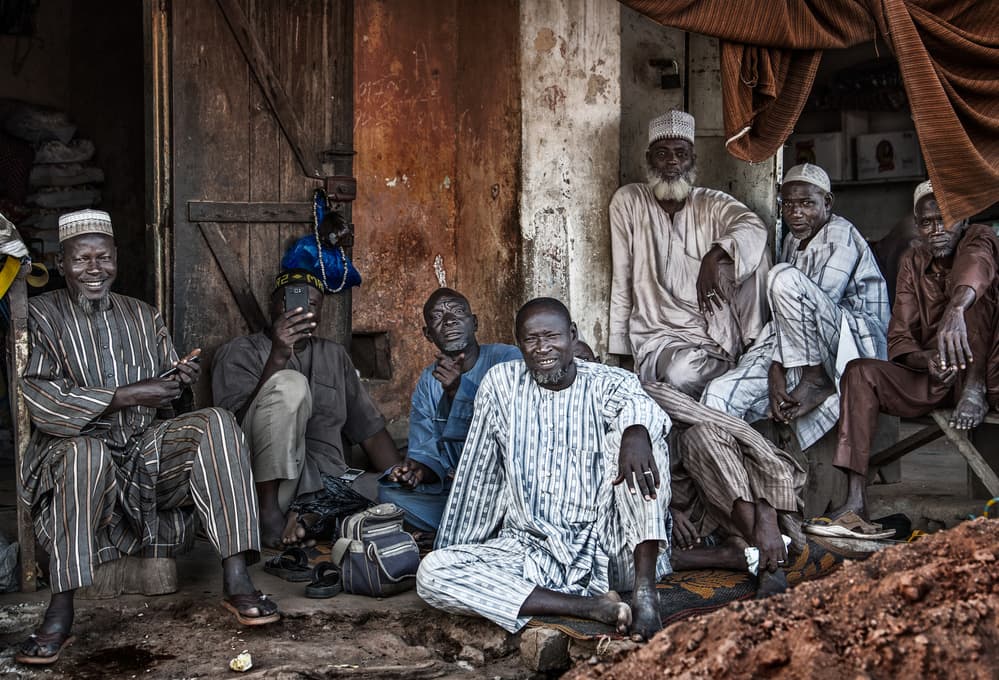 Smiling Village Elders by Joxe Inazio Kuesta Garmendia — canvas wall art