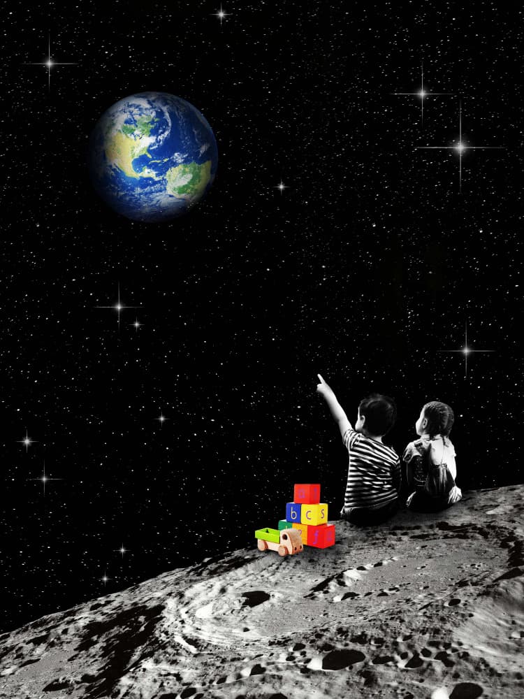 Together From the Moon by Dikhotomy — canvas wall art