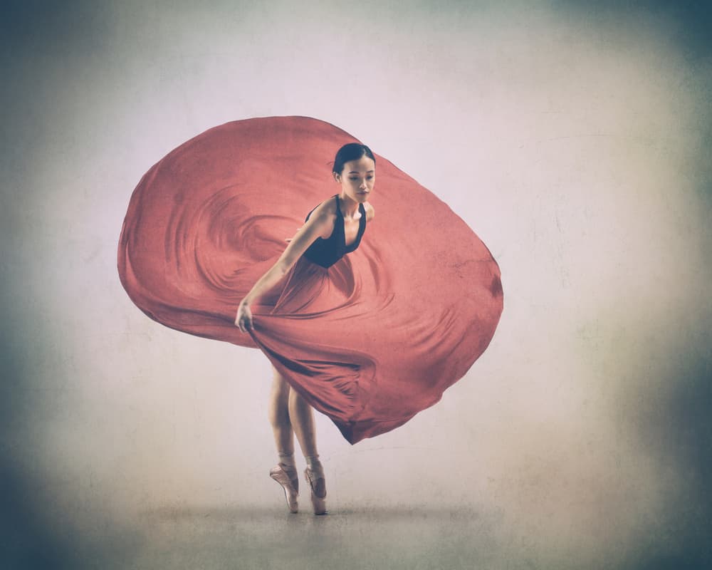 Dramatic Red Ballet by Rob Li — canvas wall art