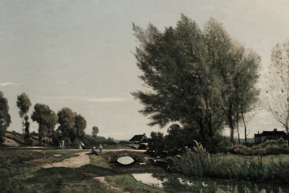 Rural Path Stone Bridge by The Art Concept — canvas wall art