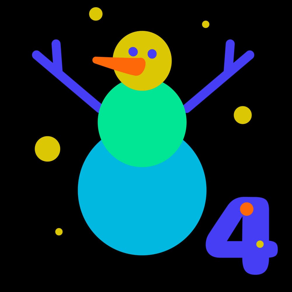 Colorful Snowman Four by Marika Barsrsind β canvas wall art