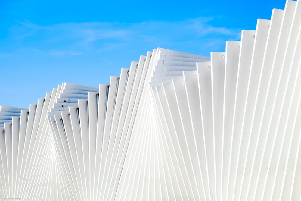 White Architectural Waves by Massimo Della Latta — canvas wall art