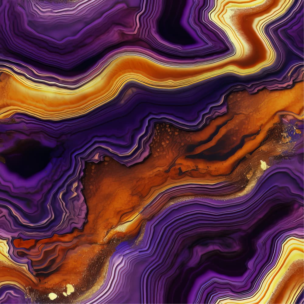 Purple Orange Agate Flow by Bilge Paksoylu — canvas wall art
