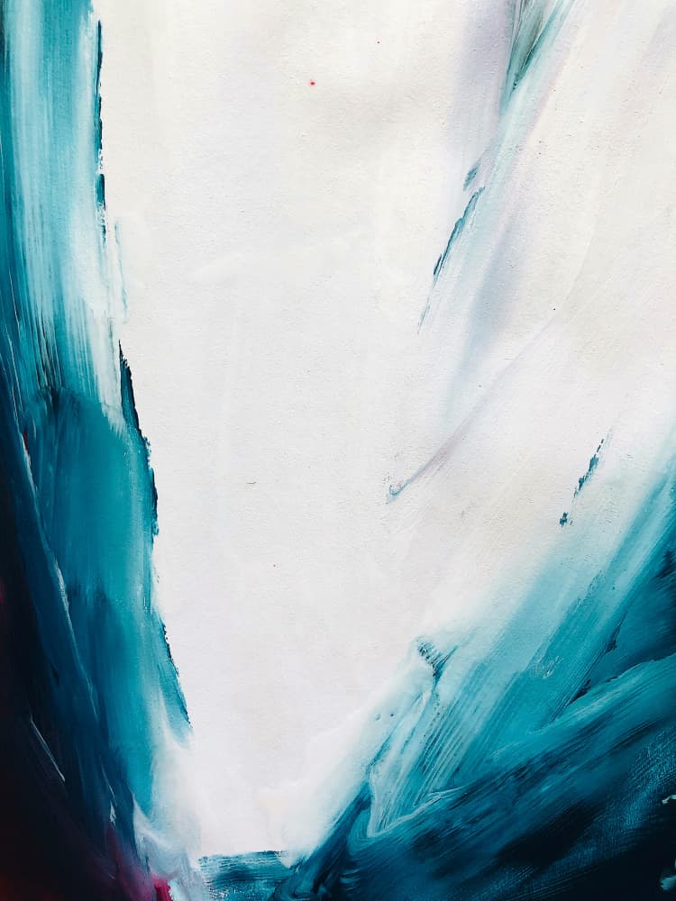 Fluid Teal Abstract by Ejaaz Haniff — canvas wall art