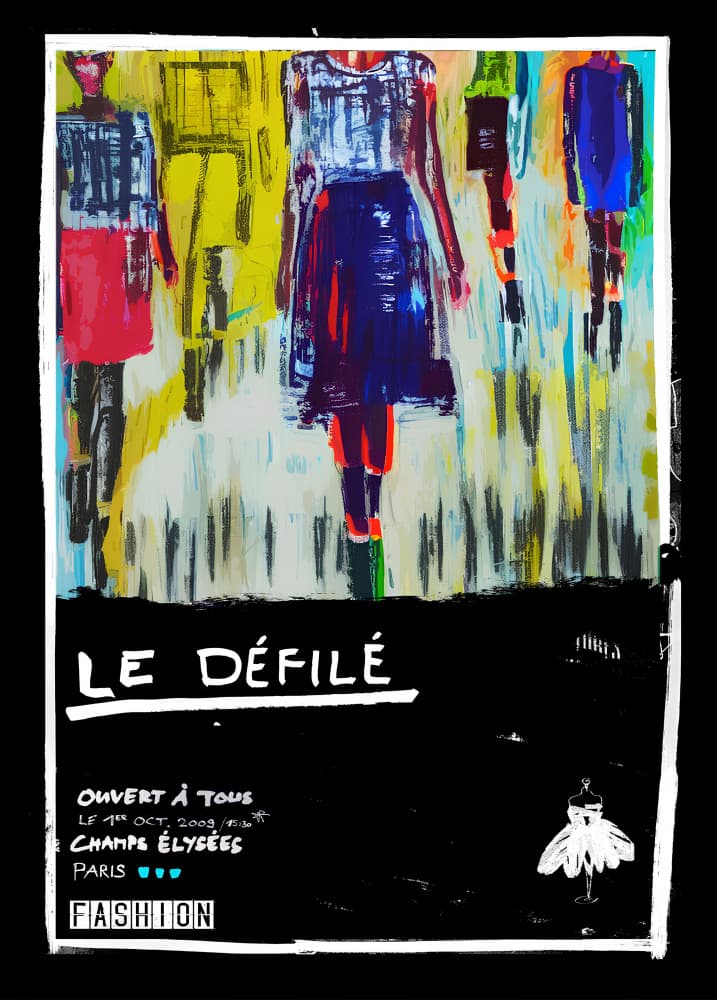 Abstract Fashion Walk by Stefan Bammert — canvas wall art