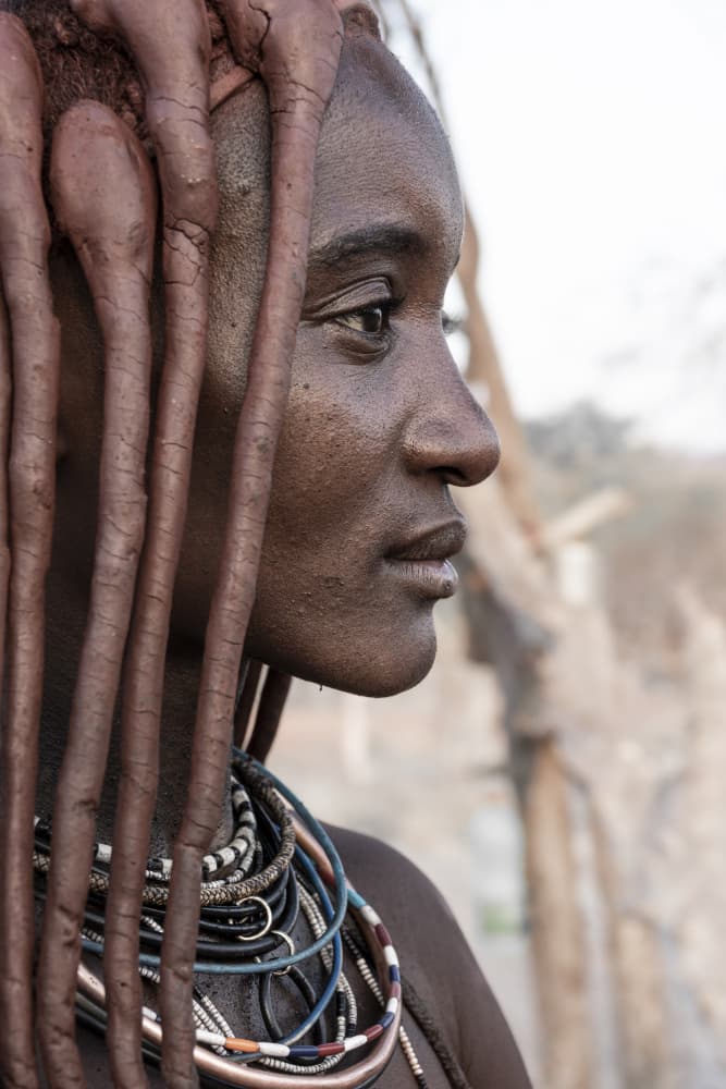 Dignified Himba Portrait by Elena Molina — canvas wall art