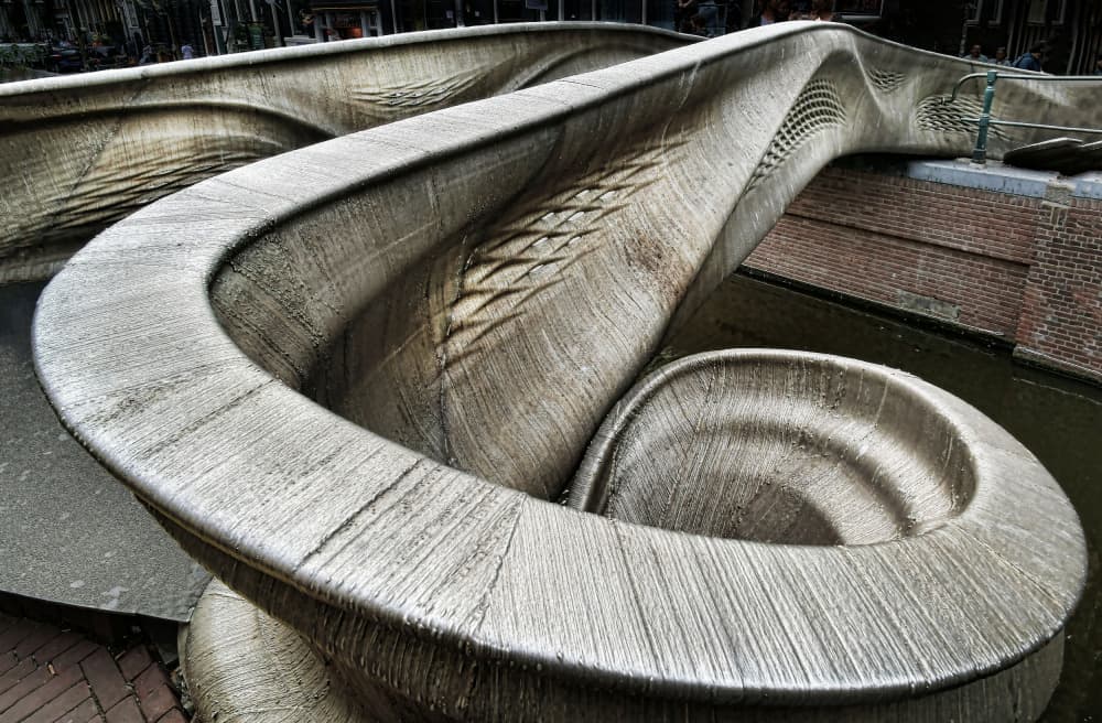 Modern Sculptural Bridge by Renate Reichert — canvas wall art