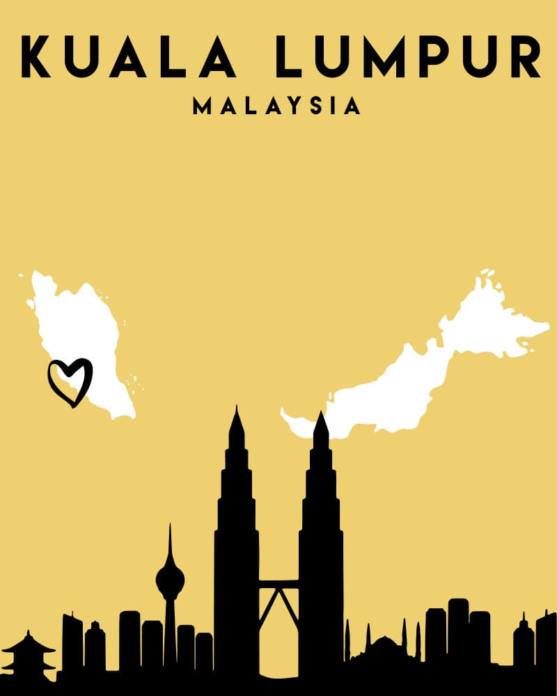 Kuala Lumpur Malaysia Skyline by Emiliano Deificus — canvas wall art