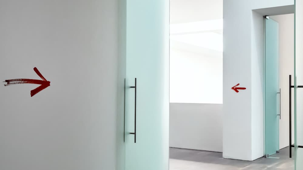 Red Arrow Direction by Lus Joosten — canvas wall art