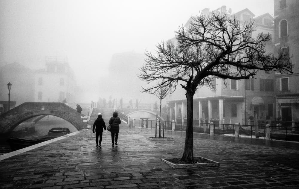 Misty Venice Walk by Tommaso Pessotto — canvas wall art