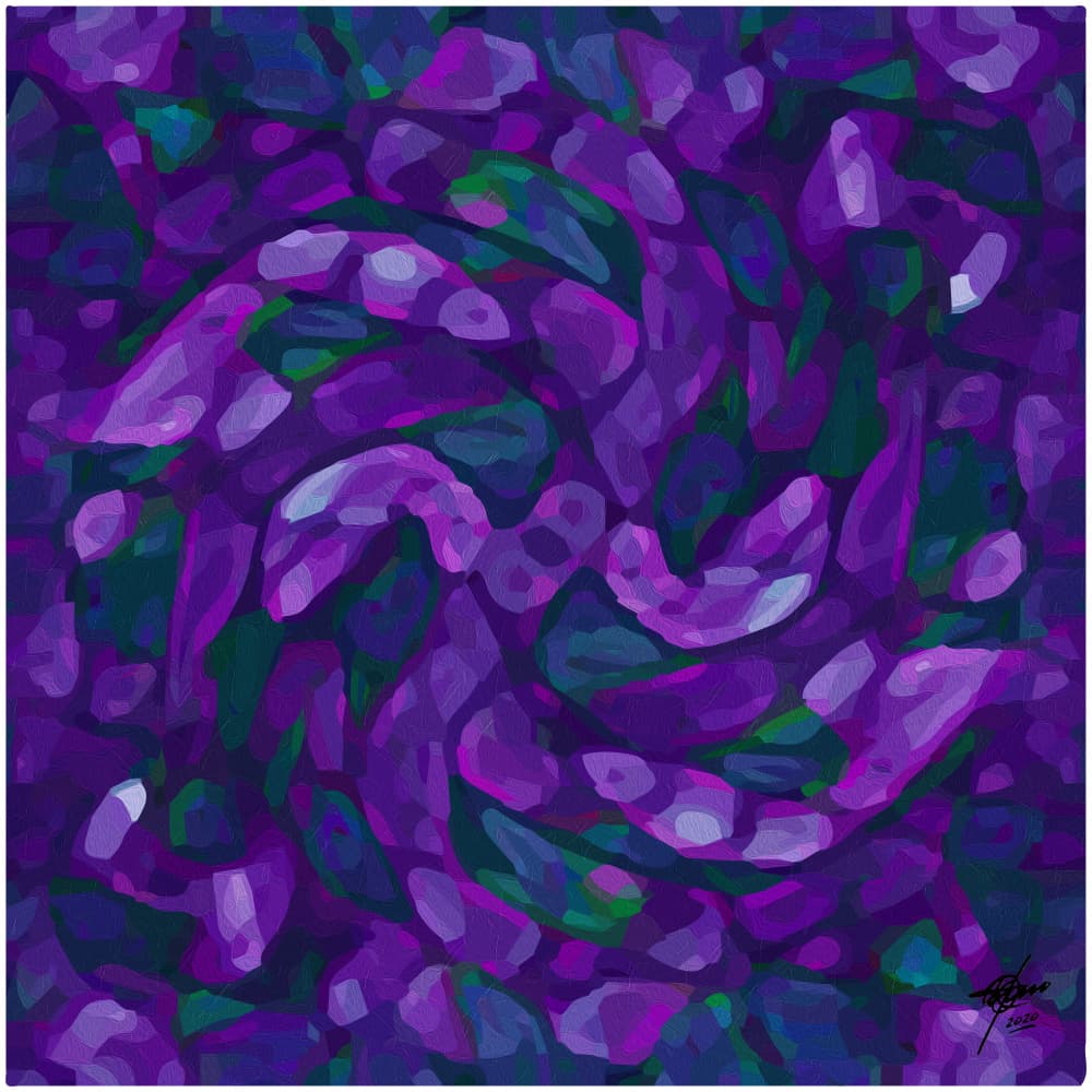 Abstract Violet Swirls by Osvaldo Russo — canvas wall art