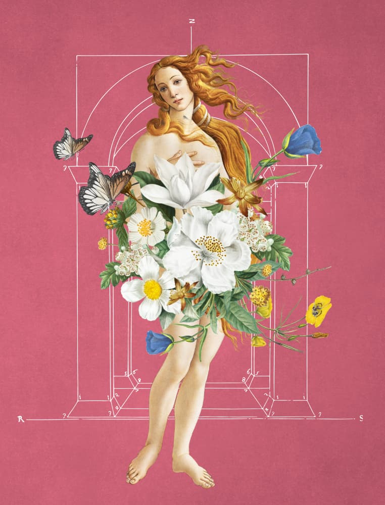 Floral Venus Beauty by Marja van den Hurk — canvas wall art