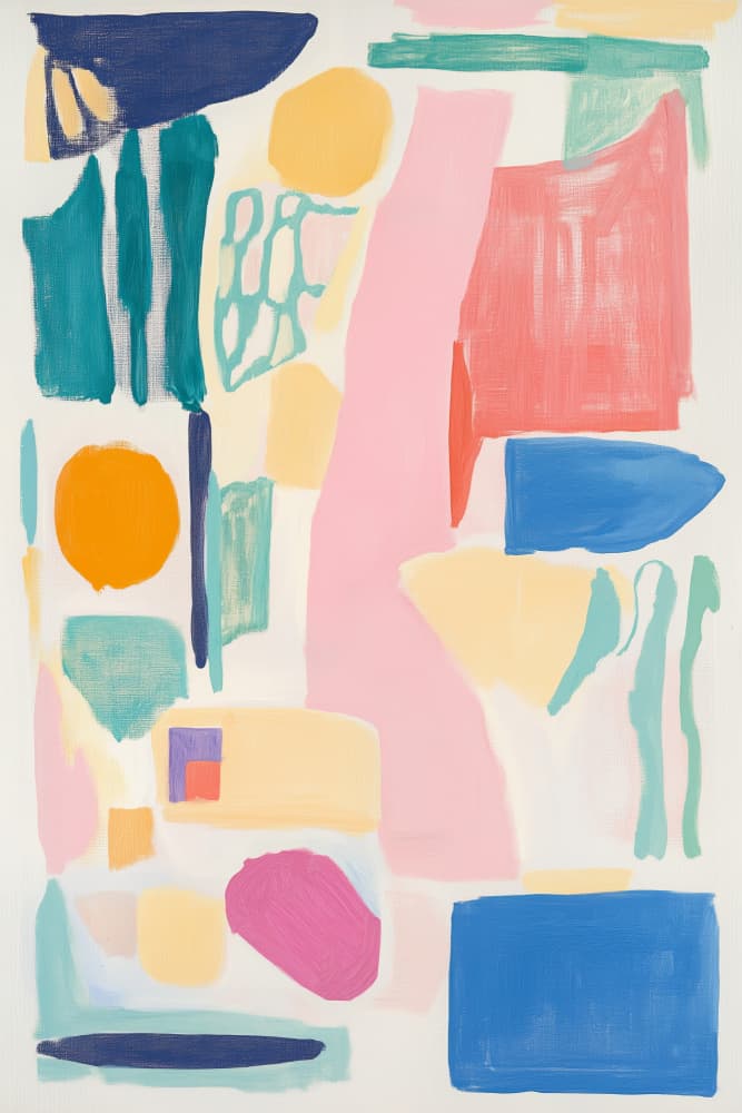 Modern Abstract Shapes by Melloi Art Prints — canvas wall art