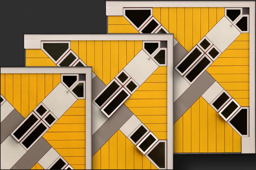 Vibrant Cube Architecture by Theo Luycx — canvas wall art