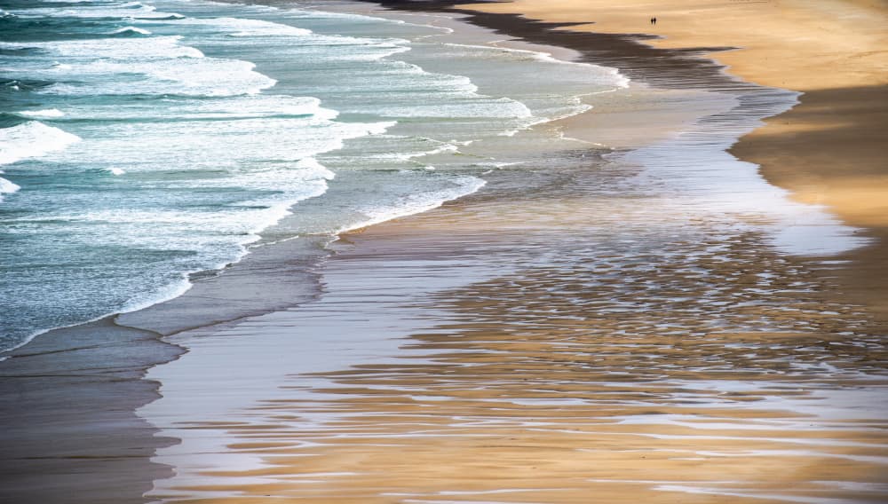 Serene Coastal Reflections by Franco Ameli — canvas wall art