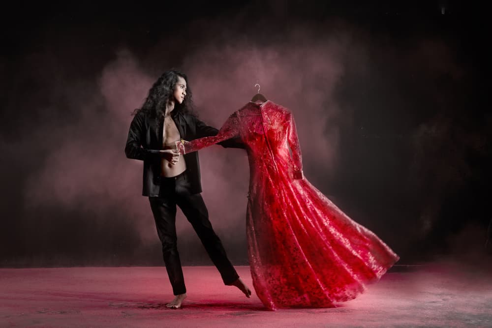 Man Red Dress Dance by Gatot Herliyanto — canvas wall art