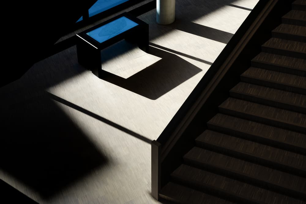 Sunlit Modern Stairs by Marc Huybrighs — canvas wall art