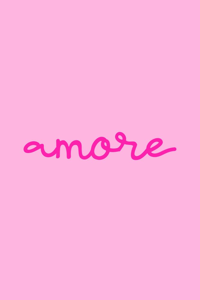 Amore Pink Script by Karen Menzenbach — canvas wall art