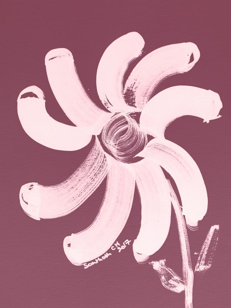 Abstract Pink Bloom by Santhosh ch — canvas wall art