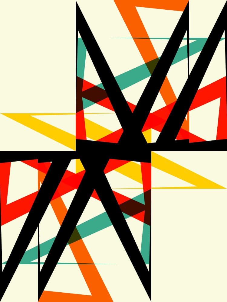 Dynamic Geometric Abstraction by Petr Strnad — canvas wall art
