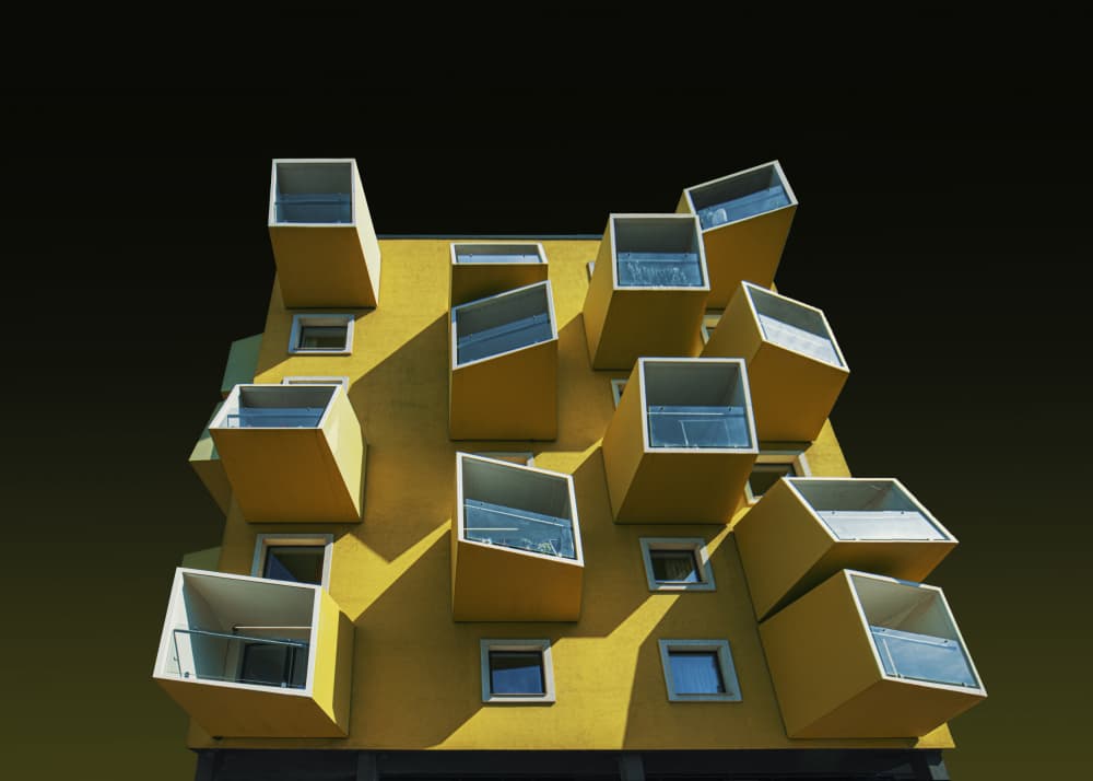 Modern Yellow Angles by Louie Luo — canvas wall art