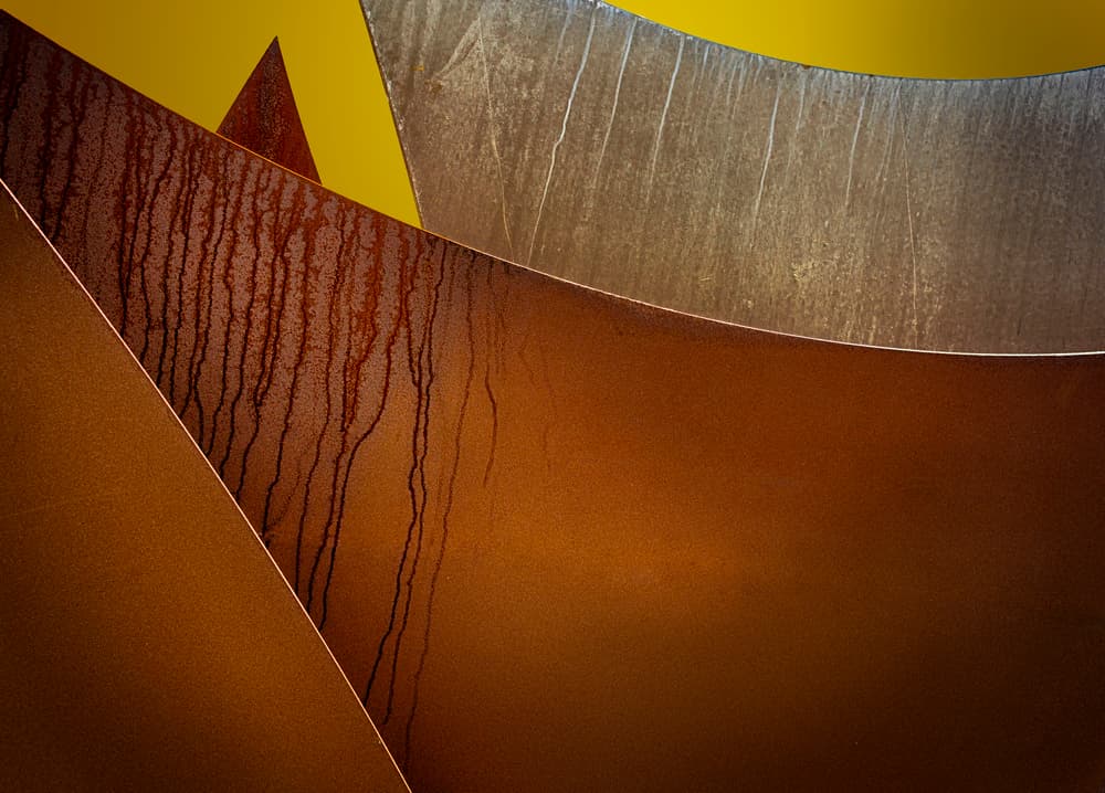 Corten Steel Shapes by Greetje van Son — canvas wall art