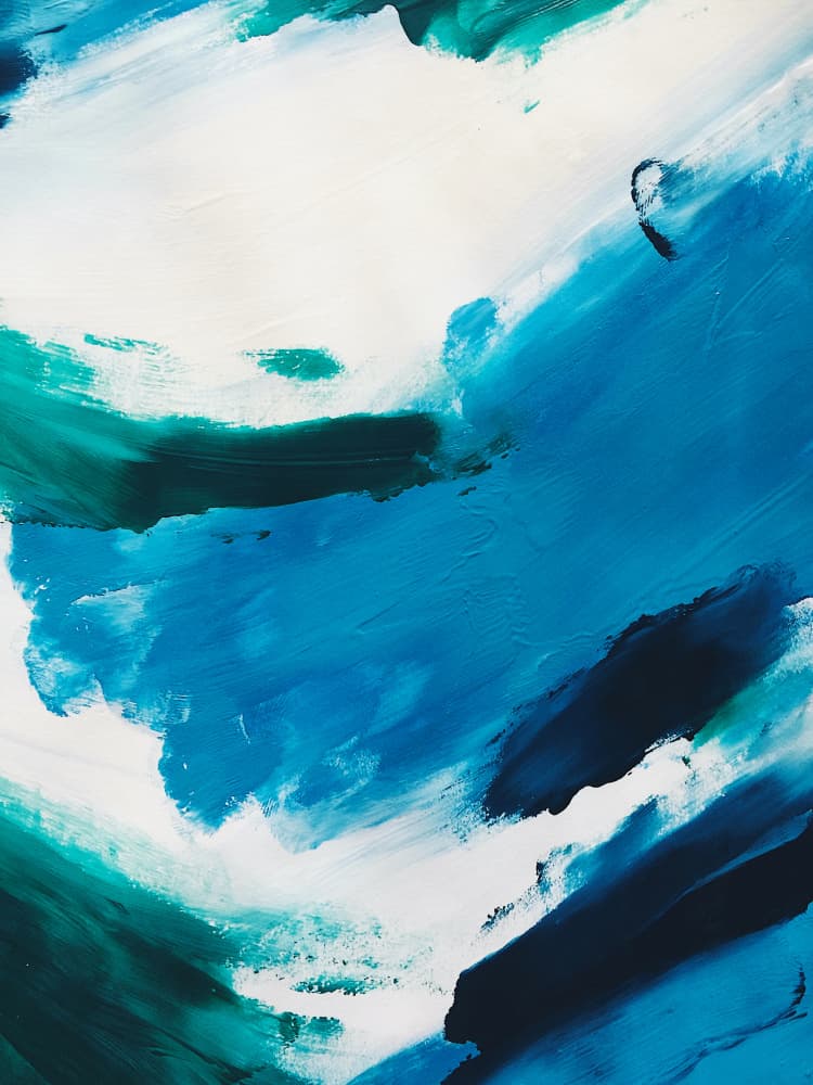 Dynamic Blue Abstract by Ejaaz Haniff — canvas wall art